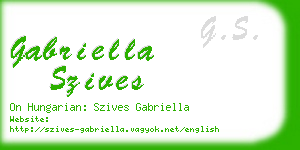 gabriella szives business card